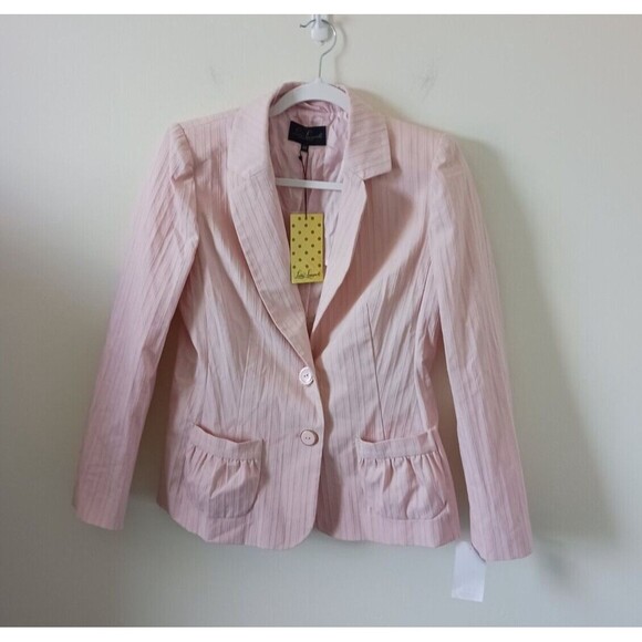 Luisa Spagnoli Blazer Jacket Long Sleeve Button Front Pink S EUR 44 - Picture 1 of 8